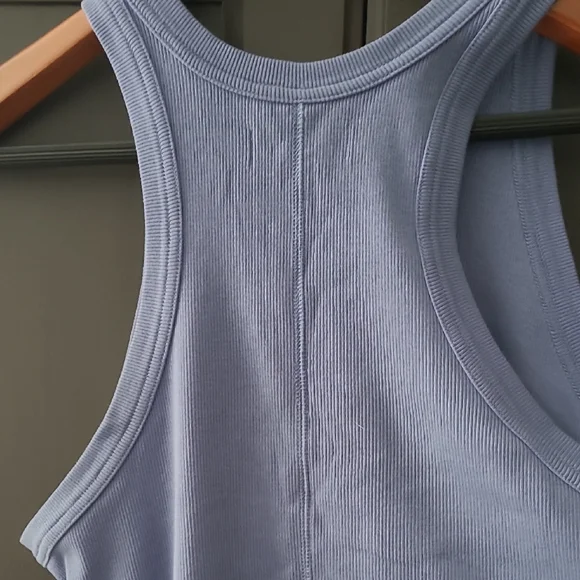 Calvin Klein Light Blue Ribbed Tank Top - Picture 6 of 8
